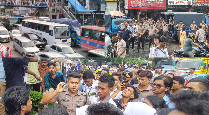 এক দফা, এক দাবি—শিক্ষামন্ত্রীর পদত্যাগ; ইসিবি চত্বরে সড়ক অবরোধ