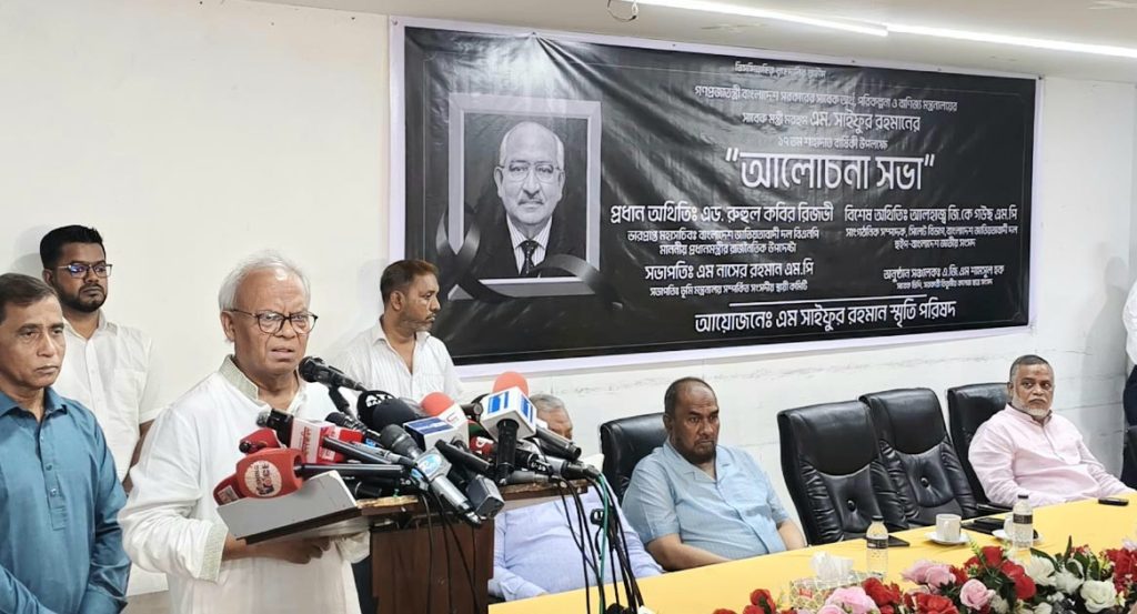 সাইফুর রহমানের মৃত্যু দুর্ঘটনা নাকি ষড়যন্ত্র, খতিয়ে দেখা দরকার: রিজভী